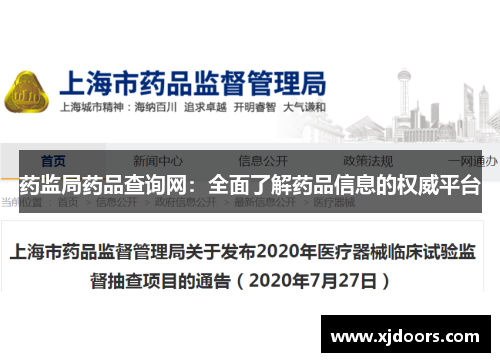 药监局药品查询网：全面了解药品信息的权威平台
